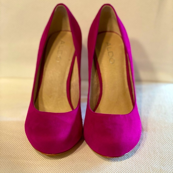 Aldo Suede Pumps Fuschia 38 - Picture 1 of 8